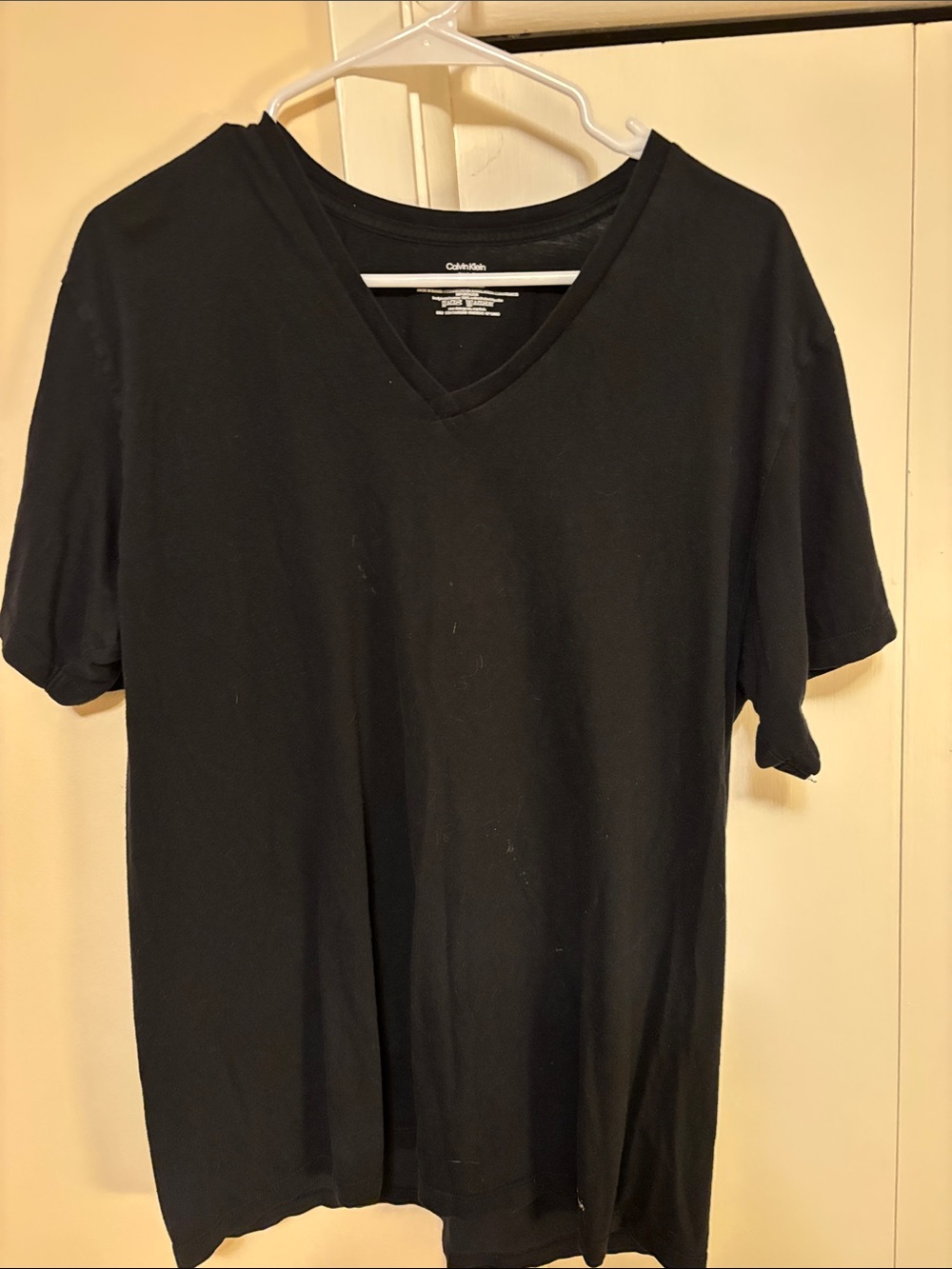Calvin Klein Men's Black V-Neck Short Sleeve Tee